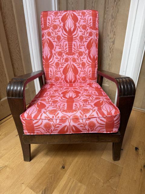 Mid Century Wooden Framed Lounge Chair